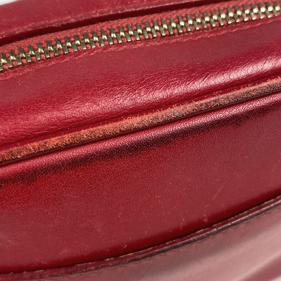 Yves Saint Laurent Blogger Shoulder Bag Logo Fringe Tassel Red - Picture 4 of 7